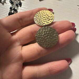 Clip on gold earrings